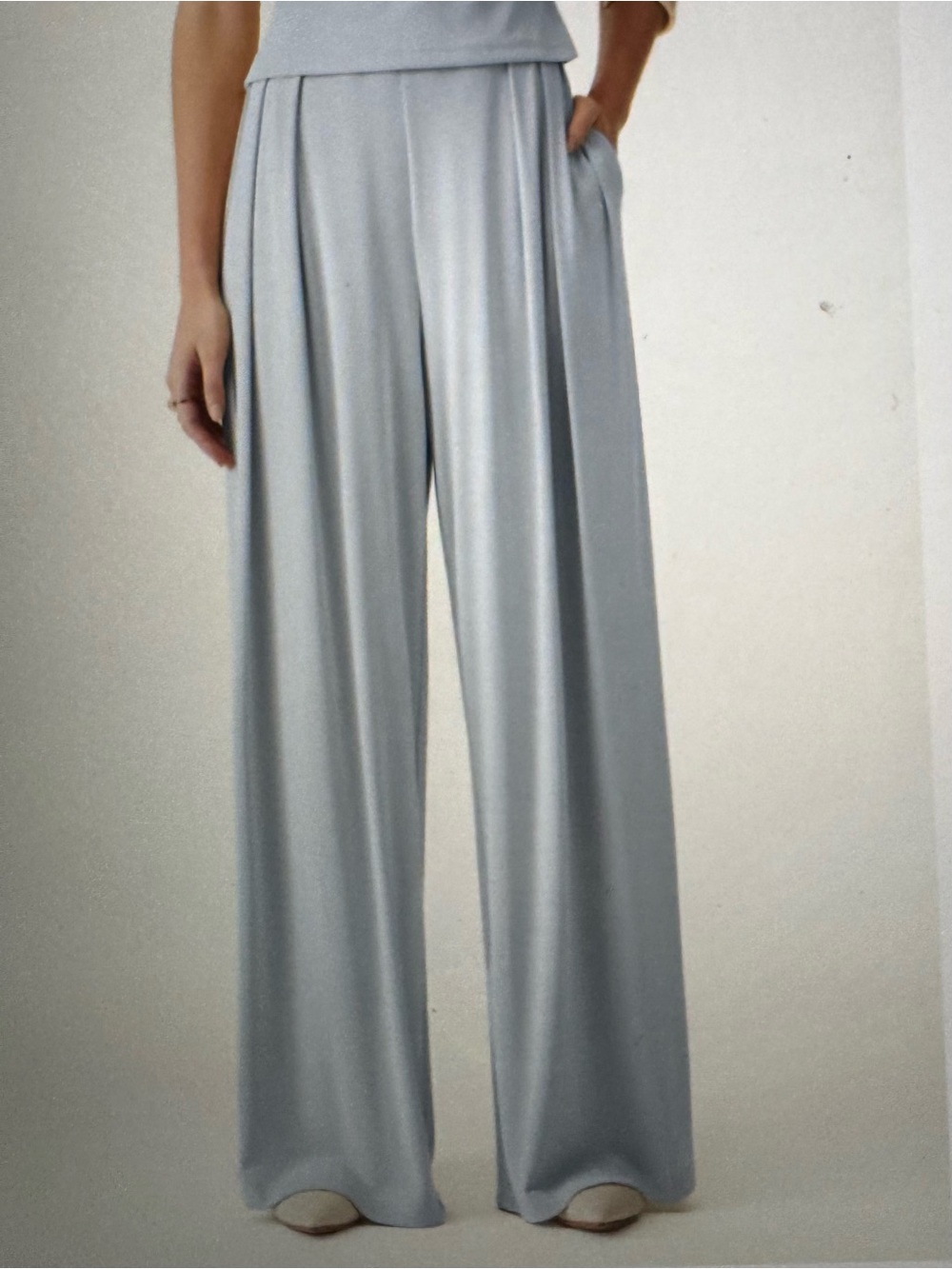 OGL SANDWASHED MID RISE PLAZZO PANTS NWT